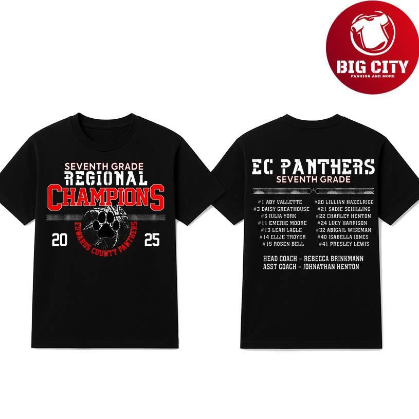 EC Panthers Seven Grade Regional Champions Two Sided Shirt Unisex T-shirt, Sweatshirt, Hoodie, Long Sleeve Tee - T-Shirt, Sweatshirt, Hoodie