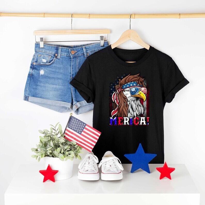 Eagle Merica Shirt Merica Mullet Eagle Shirt American Eagle American Flag 4th July Shirt Independence Day Shirt 4th July T-Shirts, Hoodie, Sweatshirt - T-Shirt, Sweatshirt, Hoodie