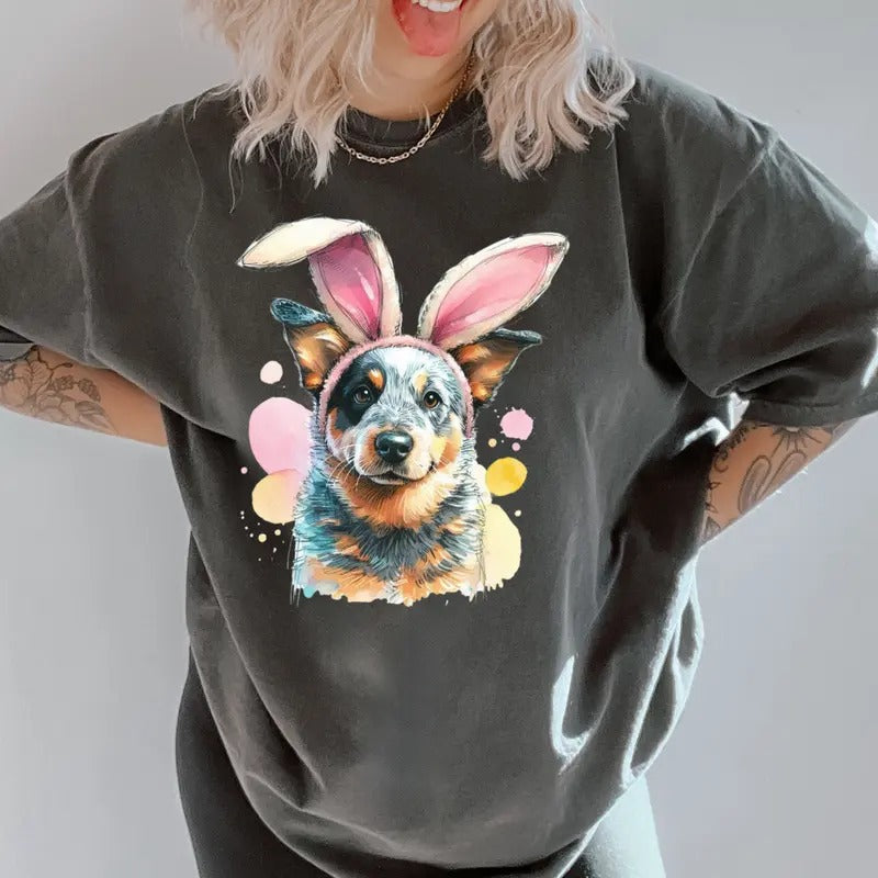 Easter Blue Heeler Shirt ~ Relaxed Fit Printed USA Womenswear Casual Comfort Cotton T-Shirts, Hoodie, Sweatshirt - T-Shirt, Sweatshirt, Hoodie