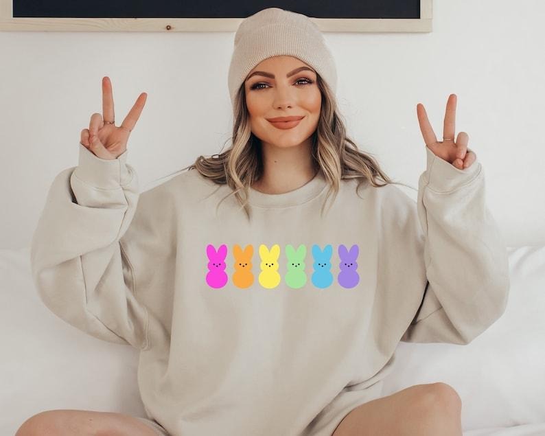 Easter Bunny Peeps Easter Shirt Cute Easter T-Shirts, Hoodie, Sweatshirt - T-Shirt, Sweatshirt, Hoodie