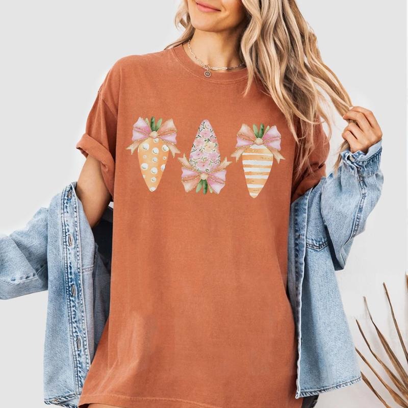 Easter Carrot Egg Shirt Pastel Spring Bows Cute Easter Floral Polka Dot Easter Shirt T-Shirts, Hoodie, Sweatshirt - T-Shirt, Sweatshirt, Hoodie