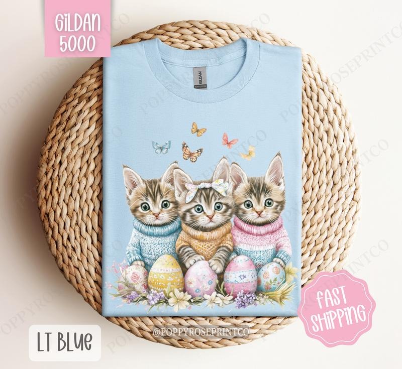 Easter Cats Gildan Shirt Cute Cat Lover Cat Mom T-Shirts, Hoodie, Sweatshirt - T-Shirt, Sweatshirt, Hoodie