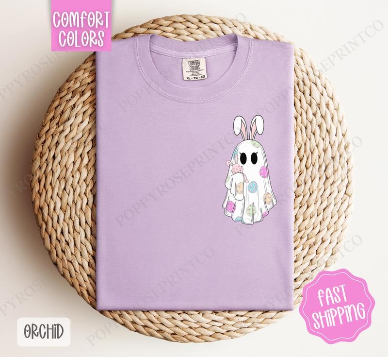 Easter Ghost Shirt Comfort Colors Easter Cute T-Shirts, Hoodie, Sweatshirt - T-Shirt, Sweatshirt, Hoodie