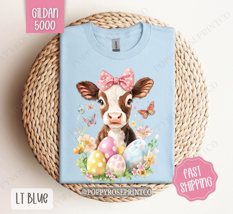 Easter Highland Cow Shirt Gildan Cow Cute Easter Plus Sizes T-Shirts, Hoodie, Sweatshirt - T-Shirt, Sweatshirt, Hoodie