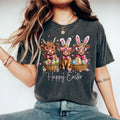 Easter Highland Cow Shirt Cute Bunny Ears Cow Happy Easter Spring Farm Animal Shirt T-Shirts, Hoodie, Sweatshirt - T-Shirt, Sweatshirt, Hoodie