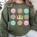 Easter Retro Shirt Easter Bunny Leopard Smiley Bunny Shirt Happy Easter Cute Easter Shirt T-Shirts, Hoodie, Sweatshirt - T-Shirt, Sweatshirt, Hoodie