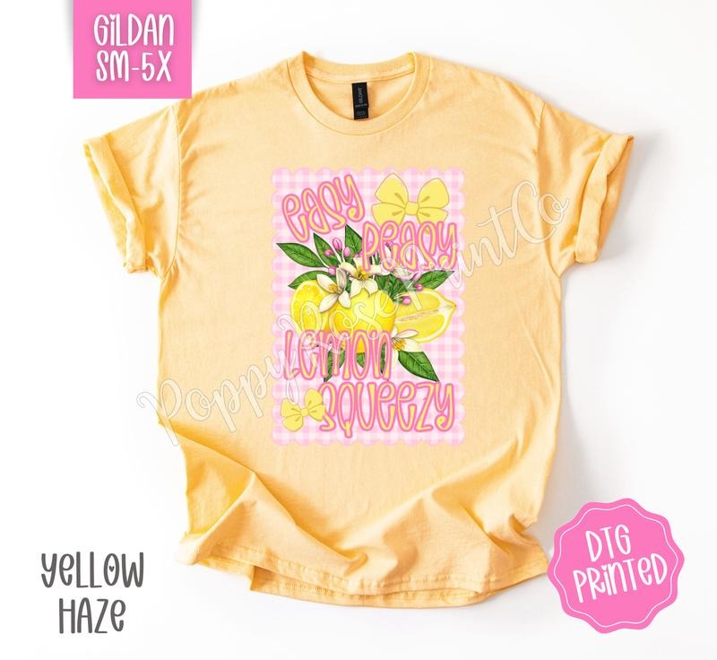 Easy Peasy Lemon Squeezy Gildan Shirt Cute Fruit Summer Her T-Shirts, Hoodie, Sweatshirt - T-Shirt, Sweatshirt, Hoodie