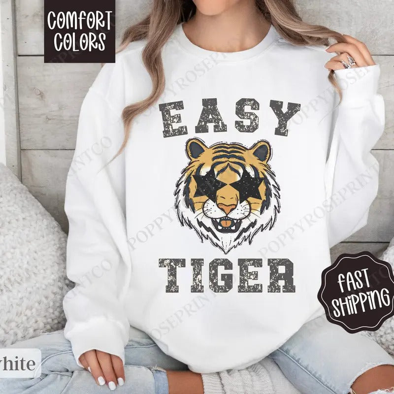 Easy Tiger Comfort Colors Funny T-Shirts, Hoodie, Sweatshirt - T-Shirt, Sweatshirt, Hoodie