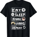 Eat Sleep Anime Gaming Repeat Kawaii Anime Gamer T-Shirts, Hoodie, Sweatshirt - T-Shirt, Sweatshirt, Hoodie