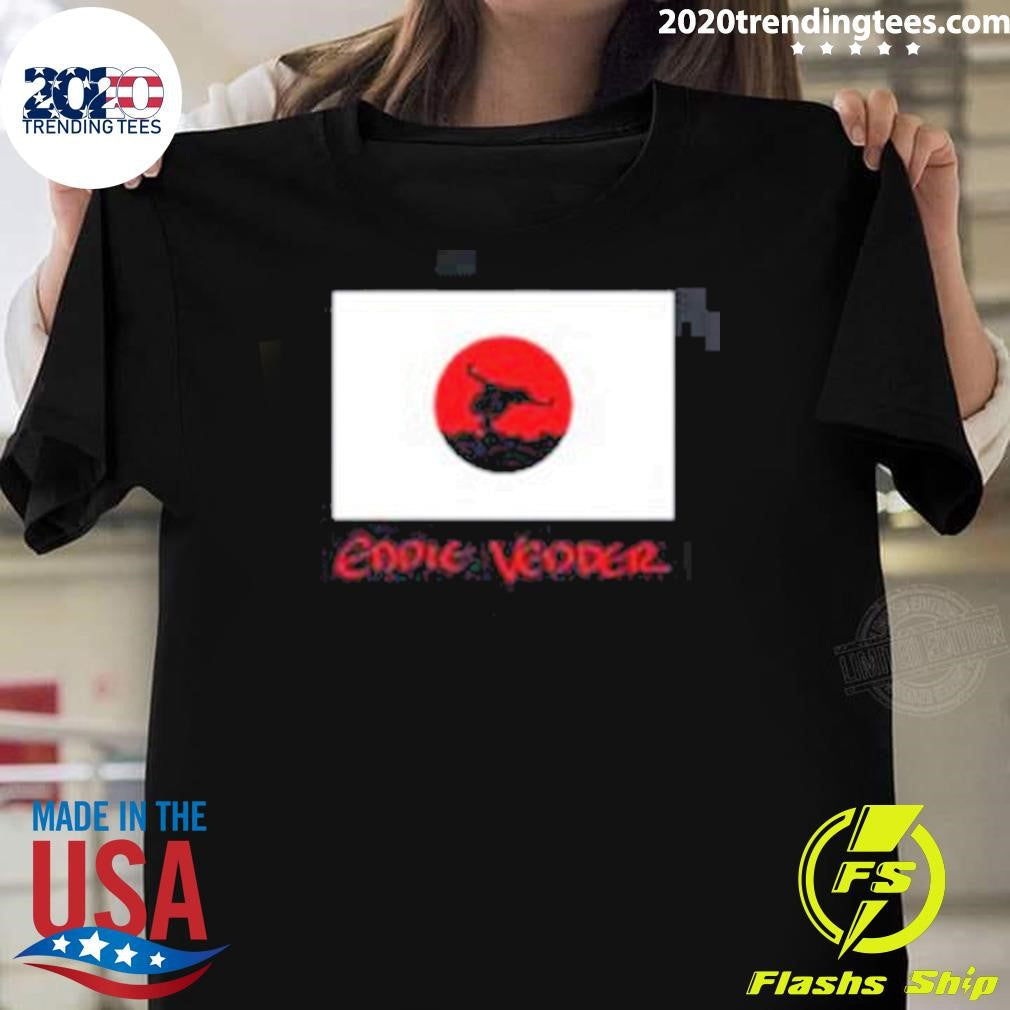 Eddie Vedder Japan 2026 Tour Merch Flag Shirt Unisex T-shirt, Sweatshirt, Hoodie, Long Sleeve Tee - T-Shirt, Sweatshirt, Hoodie