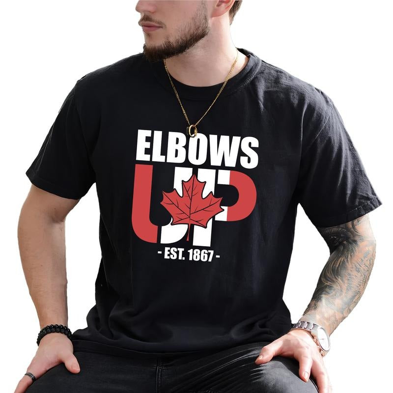 Elbows Up Canada Est 1867 Canadian Pride Shirt Never 51 Patriotic Support Canada Outfits T-Shirts, Hoodie, Sweatshirt - T-Shirt, Sweatshirt, Hoodie