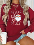 Y2K Cartoon Santa Pattern Round Neck Knit Fabric Polyester Casual Thermal Lining Top T-Shirts, Hoodie, Sweatshirt - T-Shirt, Sweatshirt, Hoodie