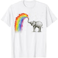 Elephant Spraying Rainbow Baby Elephant Watercolor Made USA T-Shirts, Hoodie, Sweatshirt - T-Shirt, Sweatshirt, Hoodie