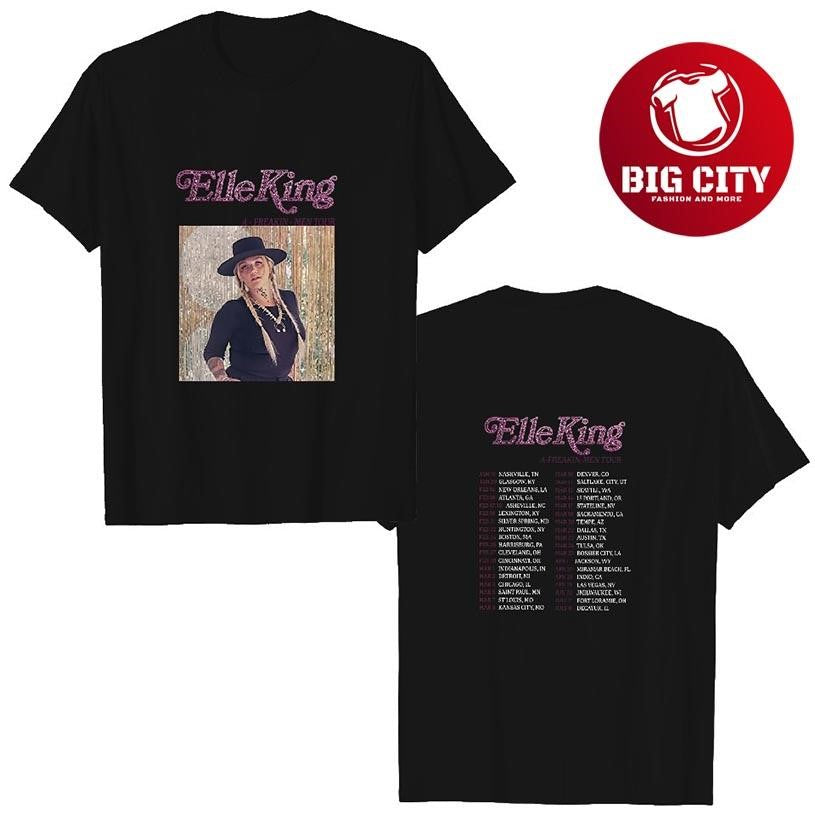 Elle King A-Freakin Men Tour 2023 Two Sided Shirt Unisex T-shirt, Sweatshirt, Hoodie, Long Sleeve Tee - T-Shirt, Sweatshirt, Hoodie