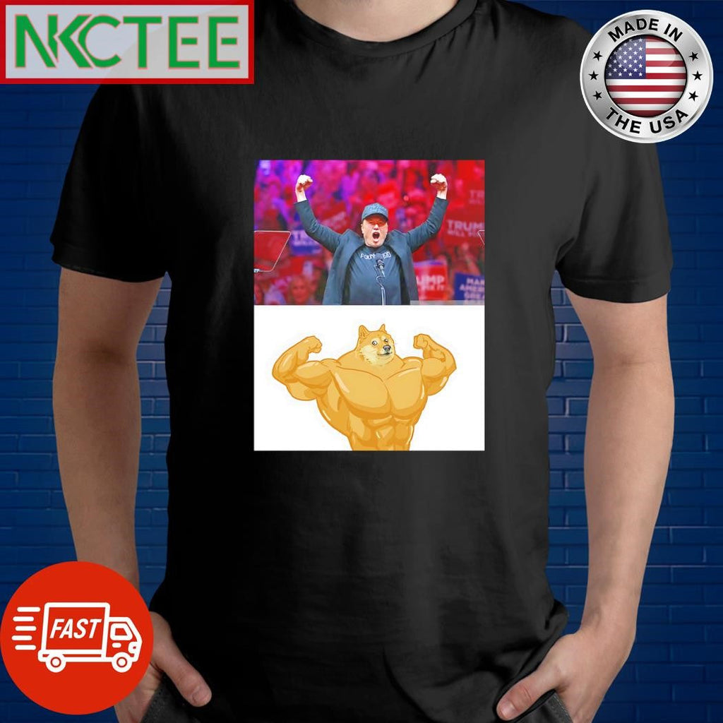 Elon Musk strong Shiba meme shirt Unisex T-shirt, Sweatshirt, Hoodie, Long Sleeve Tee - T-Shirt, Sweatshirt, Hoodie
