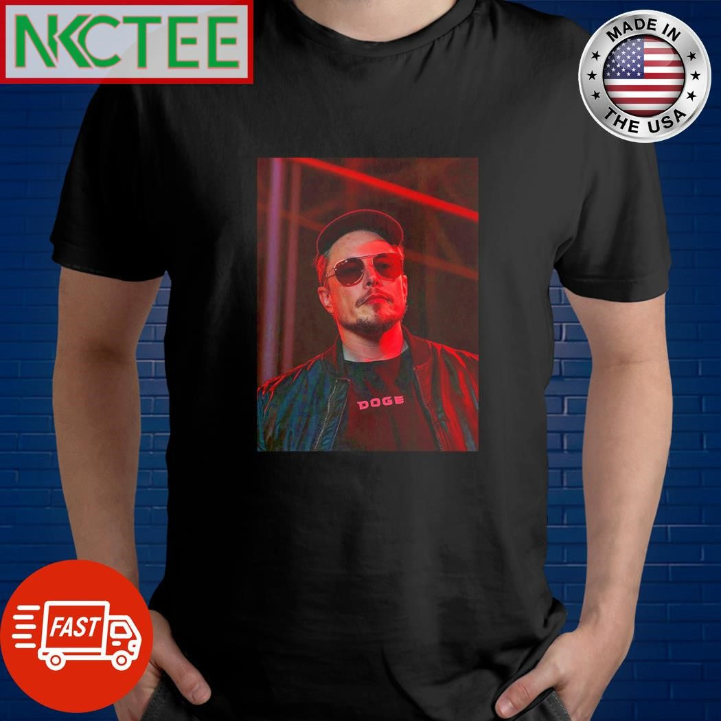 Elon Musk wear DOGE photo shirt Unisex T-shirt, Sweatshirt, Hoodie, Long Sleeve Tee - T-Shirt, Sweatshirt, Hoodie