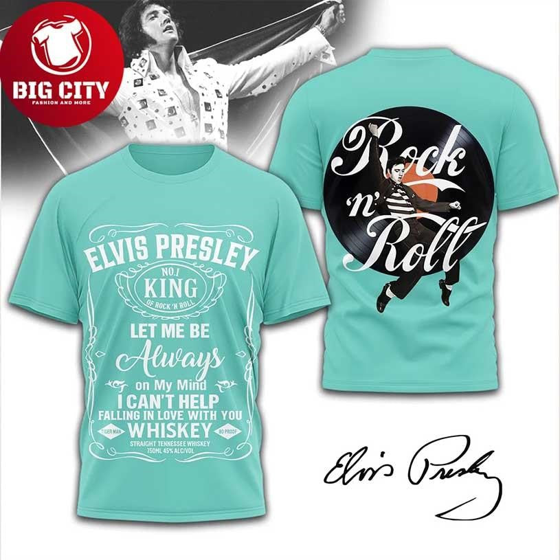 Elvis Presley Rock N Roll King Of Rock Graphic Tee Inspired By Classic Hits Two Sided Shirt - T-Shirt, Sweatshirt, Hoodie