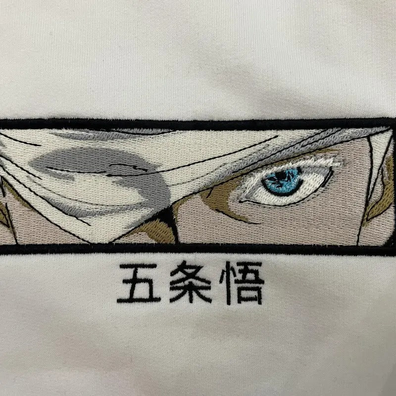 Embroidery #Satoru #Gojo Eyes Jujustu Kaisen Characters Anime Embroidery Anime T-Shirts, Hoodie, Sweatshirt - T-Shirt, Sweatshirt, Hoodie