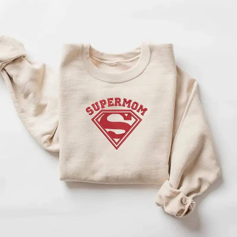 Embroidery Super Mom Shirt Super Mama Embroidery Embroidery Shirt Embroidery Mother T-Shirts, Hoodie, Sweatshirt - T-Shirt, Sweatshirt, Hoodie