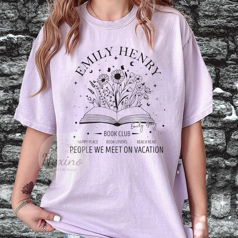 Emily Henry Inspired Bookish Book Lovers People We Meet Vacation Beach Read Happy Place Book Club T-Shirts, Hoodie, Sweatshirt - T-Shirt, Sweatshirt, Hoodie