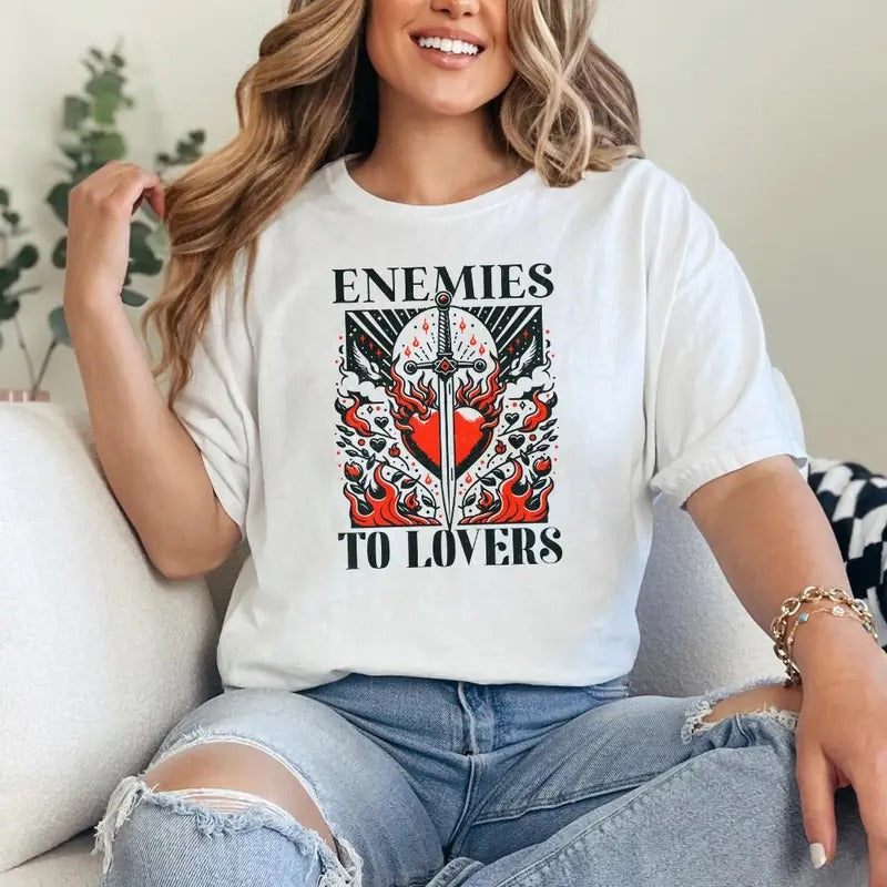 Enemies Lovers Book Club Bookish Reading Shirt Book Lover Romance Reader Dark Romance T-Shirts, Hoodie, Sweatshirt - T-Shirt, Sweatshirt, Hoodie