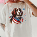 English Springer Patriotic Dog Shirt ~ Relaxed Fit Printed USA Womenswear Casual Comfort Cotton Top Athletic Boho Chic T-Shirts, Hoodie, Sweatshirt - T-Shirt, Sweatshirt, Hoodie
