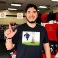 Enjoy the World Cup in peace running away Trump graphic shirt Unisex T-shirt, Sweatshirt, Hoodie, Long Sleeve Tee - T-Shirt, Sweatshirt, Hoodie