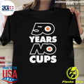 Erik Karlsson Flyers 50 Years No Cups Shirt Unisex T-shirt, Sweatshirt, Hoodie, Long Sleeve Tee - T-Shirt, Sweatshirt, Hoodie