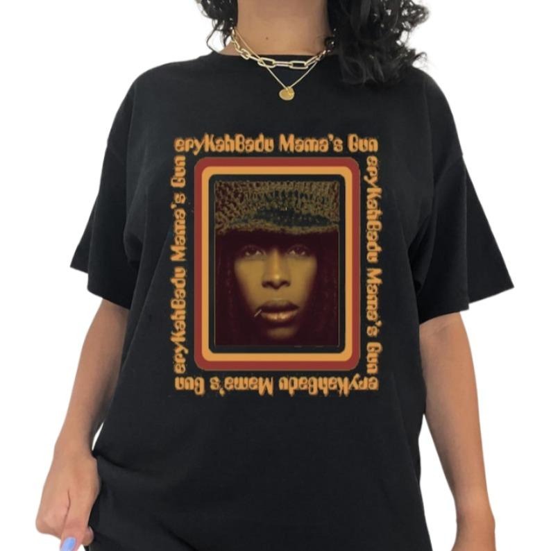 Erykah Badu Retro RnB Mama'S Gun Music Shirt Classic Retro T-Shirts, Hoodie, Sweatshirt - T-Shirt, Sweatshirt, Hoodie