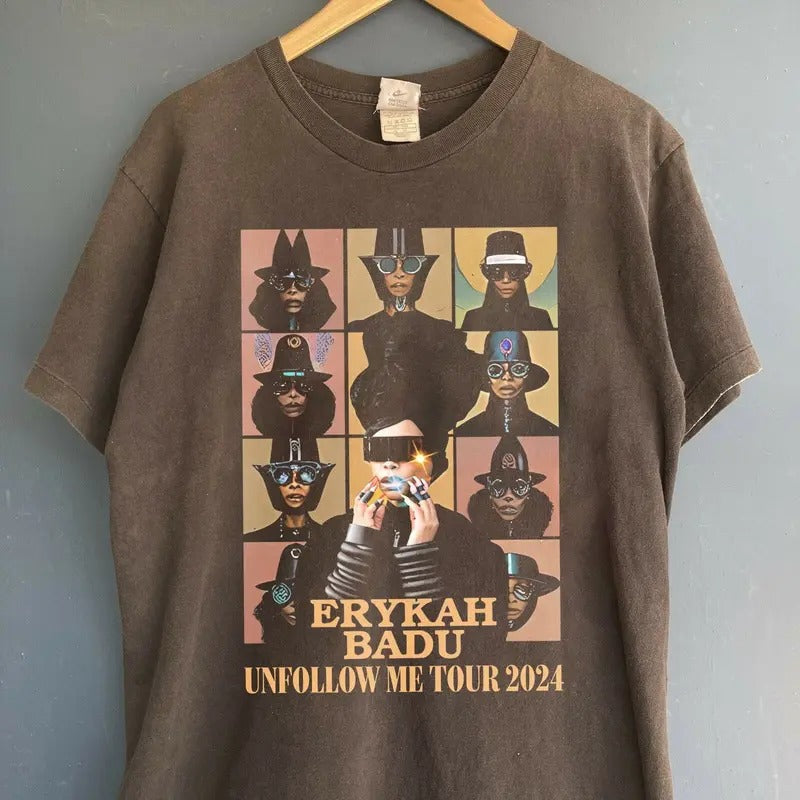 Erykah Badu Concert Shirt Erykah Badu 2024 Shirt Fans 90s Erykah Badu Tour Shirt Music Rock Shirt T-Shirts, Hoodie, Sweatshirt - T-Shirt, Sweatshirt, Hoodie