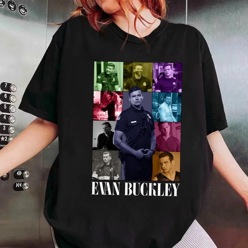 Evan Buckley E.Ra Tour Homage Eddie Diaz 90s Shirt Movie Character Shirt Fiction Character 9 1 1 Evan Buckley Evan Buckley Short Sleeve Shirt T-Shirts, Hoodie, Sweatshirt - T-Shirt, Sweatshirt, Hoodie