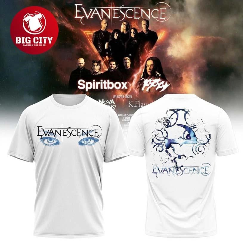 Evanescence US &amp; UK 2026 World Tour Two Sided Shirt Unisex T-shirt, Sweatshirt, Hoodie, Long Sleeve Tee - T-Shirt, Sweatshirt, Hoodie