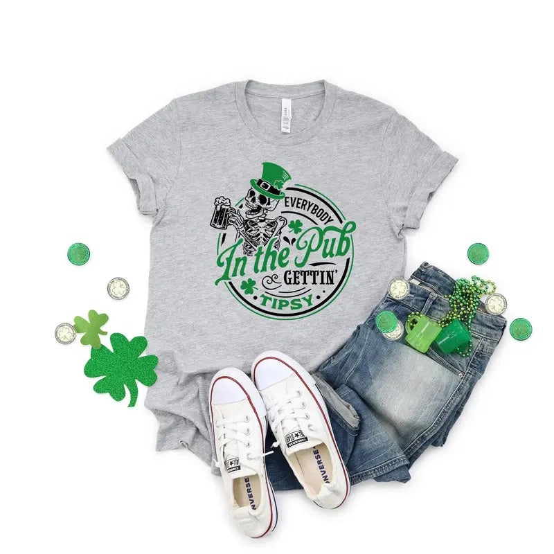 Everybody Pub Gettin'Tipsy Shirt Shenanigans Shirt Drinking Shirt Irish Shirt Lucky Shirt Saint Patricks Dayst Paddys Day Shirt T-Shirts, Hoodie, Sweatshirt - T-Shirt, Sweatshirt, Hoodie