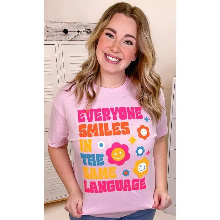 Everyone Smiles Colorful Positivity #EveryoneSmiles #PinkTee #AffirmationStyle T-Shirts, Hoodie, Sweatshirt - T-Shirt, Sweatshirt, Hoodie