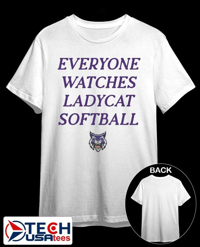 Everyone watches Ladycat Softball Hallsville Bobcat shirt Unisex T-shirt, Sweatshirt, Hoodie, Long Sleeve Tee - T-Shirt, Sweatshirt, Hoodie
