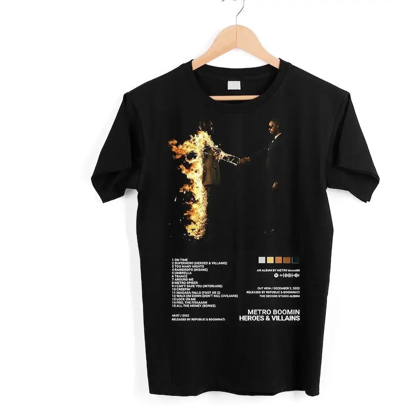 Metro BOOMIN Heroes Villains Producer Metro Metro Album T-Shirts, Hoodie, Sweatshirt - T-Shirt, Sweatshirt, Hoodie