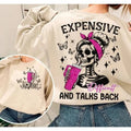 Expensive Difficult Talks Back Faux Glitter Funny Sarcastic Wife T-Shirts, Hoodie, Sweatshirt - T-Shirt, Sweatshirt, Hoodie