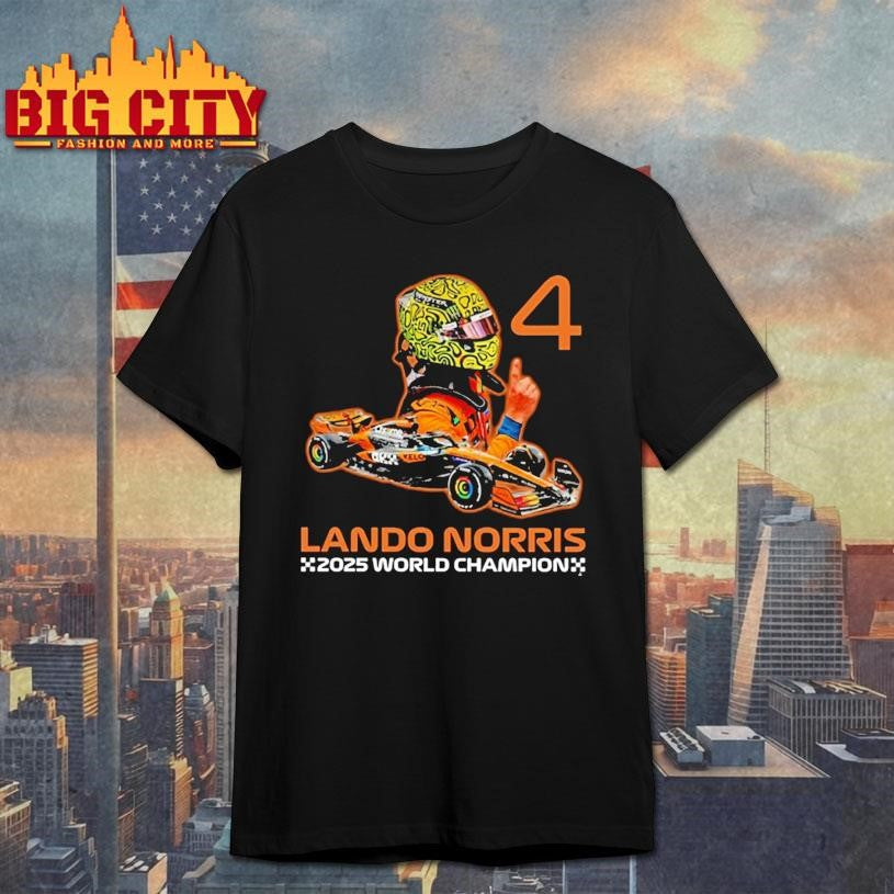 F1 Racing Lando Norris 2025 World Champion Fan Tribute Shirt Unisex T-shirt, Sweatshirt, Hoodie, Long Sleeve Tee - T-Shirt, Sweatshirt, Hoodie