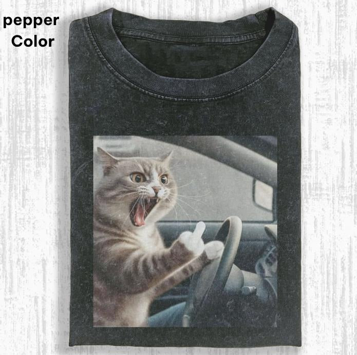FUCK U CAT Adorable Cat Shirt FUNNY CUTE Funny Shirts Womenswear Cotton Top Streetwear T-Shirts, Hoodie, Sweatshirt - T-Shirt, Sweatshirt, Hoodie
