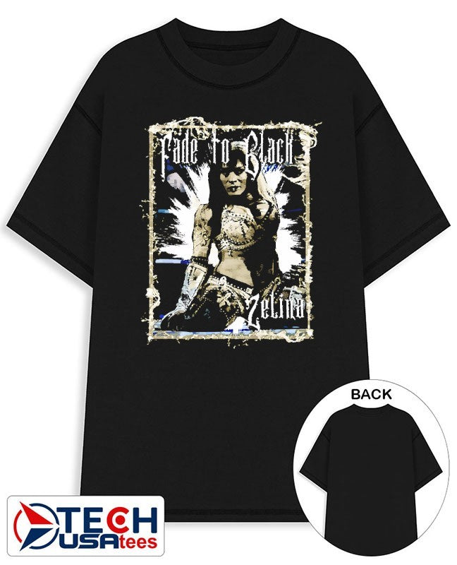Fade to Black Zelina Vega graphic shirt Unisex T-shirt, Sweatshirt, Hoodie, Long Sleeve Tee - T-Shirt, Sweatshirt, Hoodie