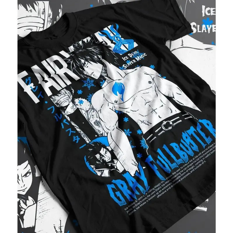 Fairy Tail Gray Fullbuster Natsu Dragneel Anime All Sizes Anime Menswear Top T-Shirts, Hoodie, Sweatshirt - T-Shirt, Sweatshirt, Hoodie