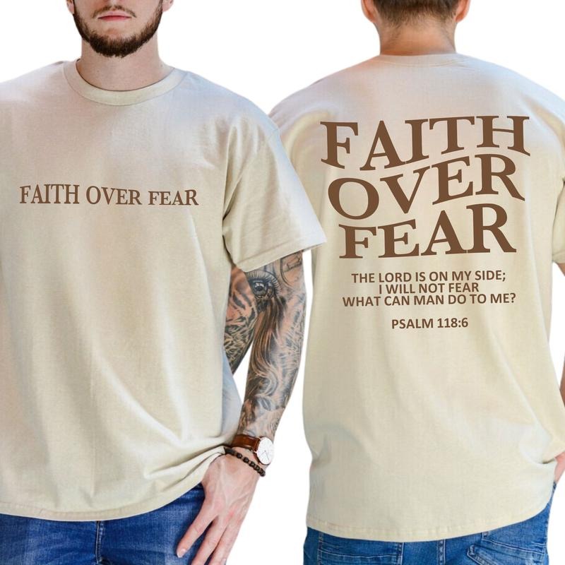 Faith Over Fear 2 Sided Shirt Christian Jesus Saves Jesus Religious Shirt Bible Verse Shirt T-Shirts, Hoodie, Sweatshirt - T-Shirt, Sweatshirt, Hoodie