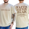 Faith Over Fear 2 Sided Shirt Christian Jesus Saves Jesus Religious Shirt Bible Verse Shirt T-Shirts, Hoodie, Sweatshirt - T-Shirt, Sweatshirt, Hoodie