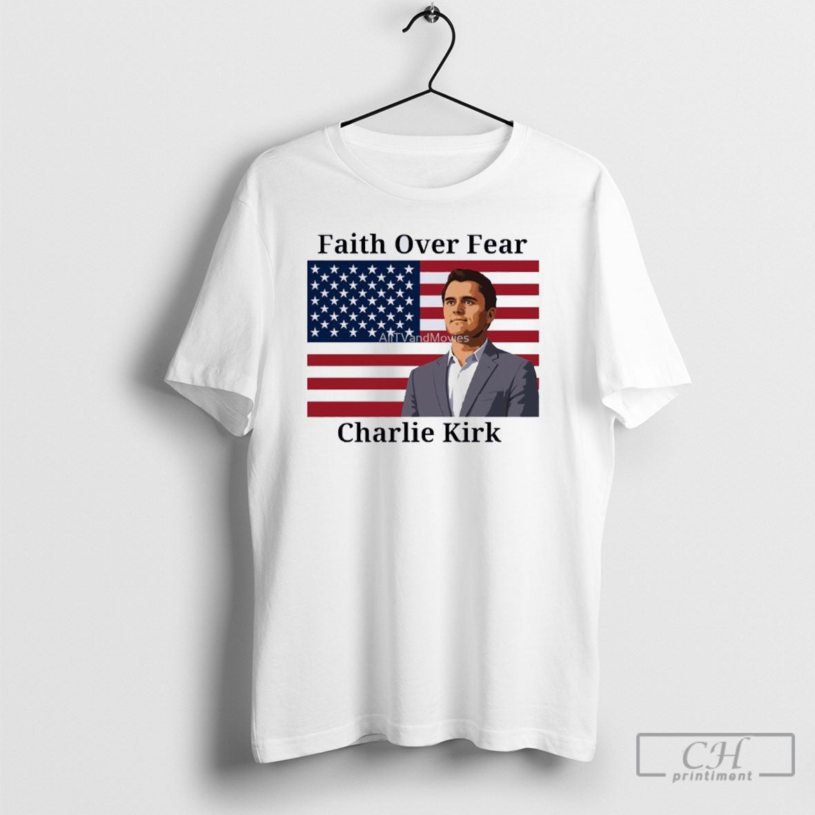 Faith Over Fear Charlie Kirk Unisex T-shirt, Sweatshirt, Hoodie, Long Sleeve Tee - T-Shirt, Sweatshirt, Hoodie