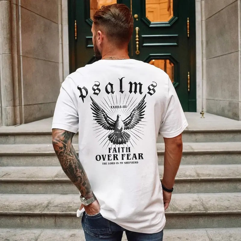 Faith Over Fear Christian Christian Shirt Christian Streetwear Cotton Menswear T-Shirts, Hoodie, Sweatshirt - T-Shirt, Sweatshirt, Hoodie