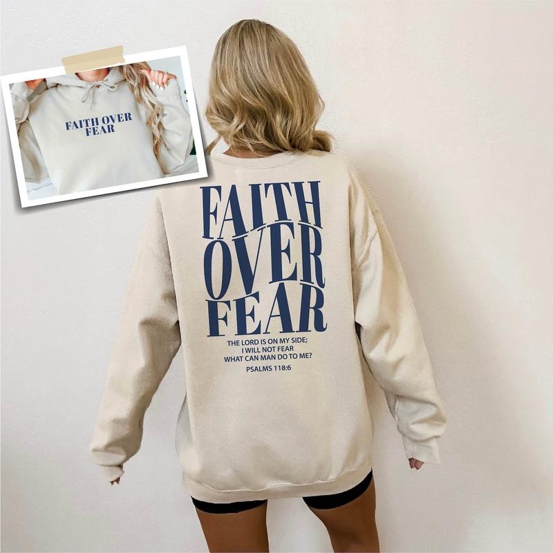 Faith Over Fear Christian Religion Jesus Religion Bible Verse Jesus Lover T-Shirts, Hoodie, Sweatshirt - T-Shirt, Sweatshirt, Hoodie