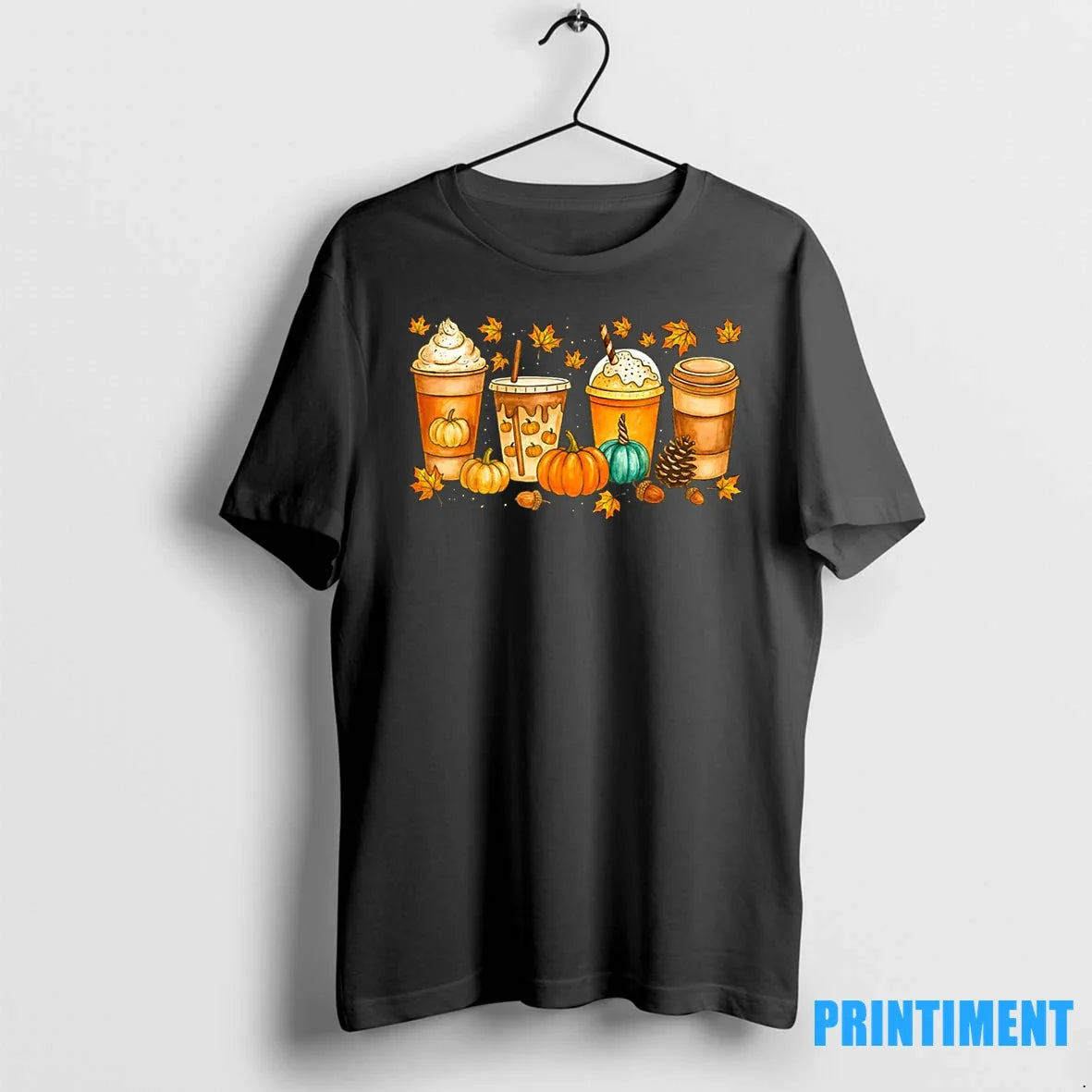 Fall Coffee Pumpkin Spice Latte Drinks Autumn Thanksgiving Tshirts Sweater Unisex T-shirt, Sweatshirt, Hoodie, Long Sleeve Tee - T-Shirt, Sweatshirt, Hoodie