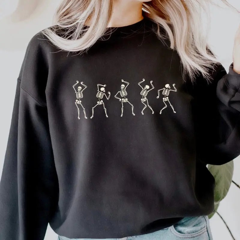 Fall Shirt Dancing Skeleton Shirt Happy Halloween Shirt Halloween Halloween Costume Shirt Halloween Shirt T-Shirts, Hoodie, Sweatshirt - T-Shirt, Sweatshirt, Hoodie