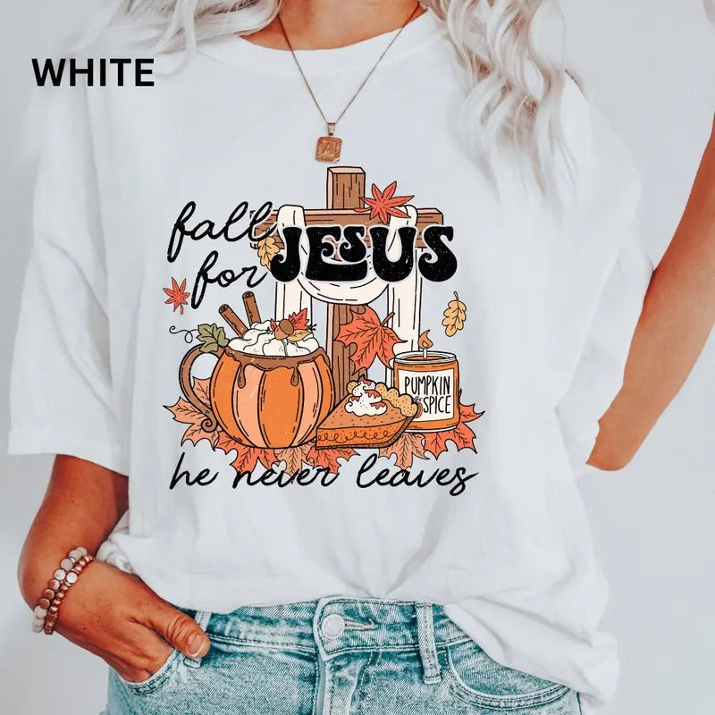 Fall Jesus Shirt Comfort Colors Shirt Comfort Colors Fall Shirt Halloween Shirt Casual Shirt Halloween Halloween Casual Cotton Halloween T-Shirts, Hoodie, Sweatshirt - T-Shirt, Sweatshirt, Hoodie