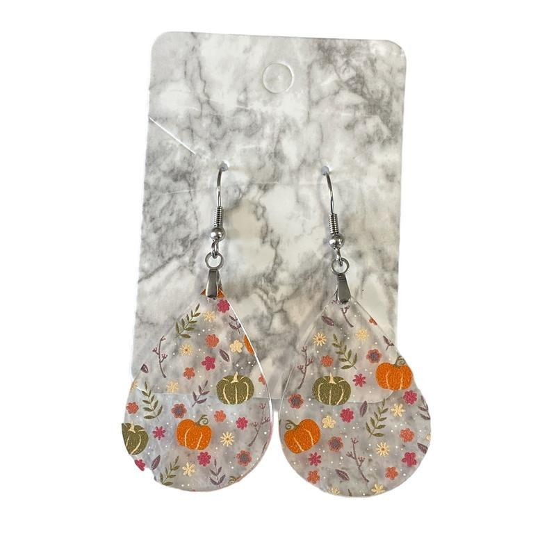 Fall Pumpkin Pattern Earrings T-Shirts, Hoodie, Sweatshirt - T-Shirt, Sweatshirt, Hoodie